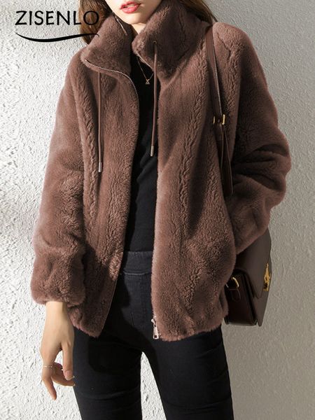 womens fur faux jacket women autumn and winter plush thickened doublesided cashmere lapel warm coat 230828, Black
womens fur faux jacket women autumn and winter plush thickened doublesided cashmere lapel warm coat 230828, Black