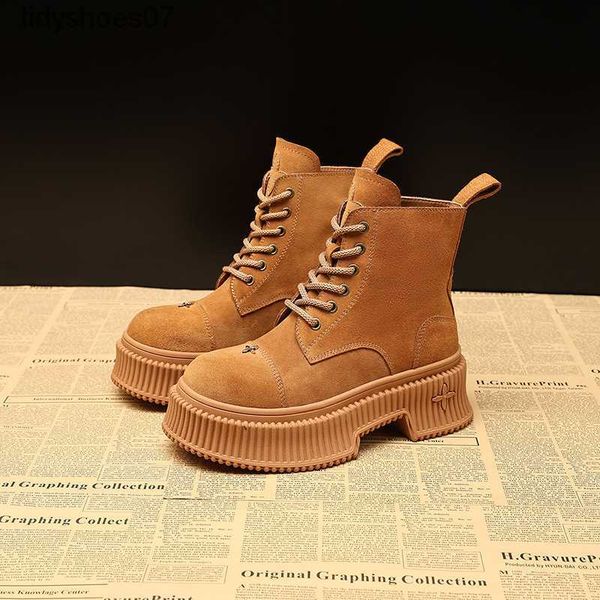 wu xuanyi's same smfk martin boots women's 2023 new cross short boots waste soil desert thick sole big yellow boots, Black
wu xuanyi's same smfk martin boots women's 2023 new cross short boots waste soil desert thick sole big yellow boots, Black