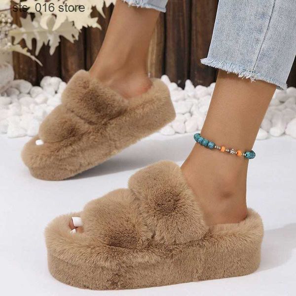 slippers 2023 winter women faux fur fully wrapped sole vamp furry slippers black female warm flats large size slides cozy home t230828
slippers 2023 winter women faux fur fully wrapped sole vamp furry slippers black female warm flats large size slides cozy home t230828