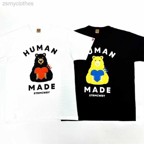 men's t-shirts good quality 2023ss human made cartoon bear fashion t-shirts men human made women vintage t shirt tees, White;black
men's t-shirts good quality 2023ss human made cartoon bear fashion t-shirts men human made women vintage t shirt tees, White;black