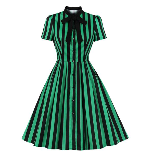 women's dress stripes print tie neck pocket vintage button down shirt dress, Black;gray
women's dress stripes print tie neck pocket vintage button down shirt dress, Black;gray