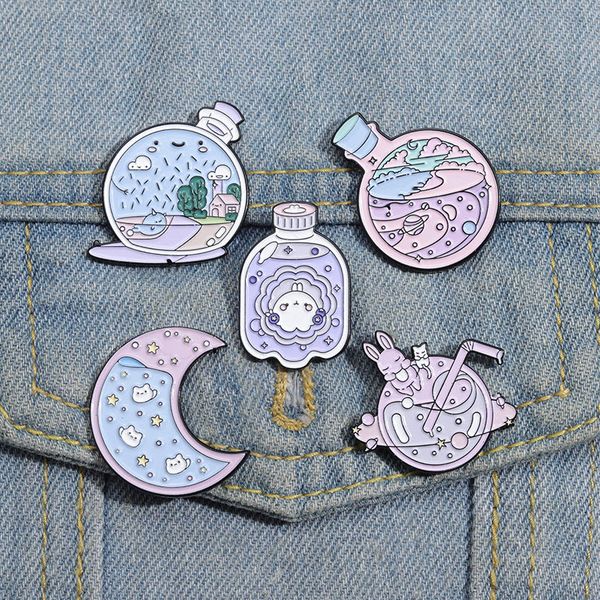 cute animal enamel pins custom world in a glass bottle brooches lapel badges funny universe jewelry gift for kids friends, Blue
cute animal enamel pins custom world in a glass bottle brooches lapel badges funny universe jewelry gift for kids friends, Blue