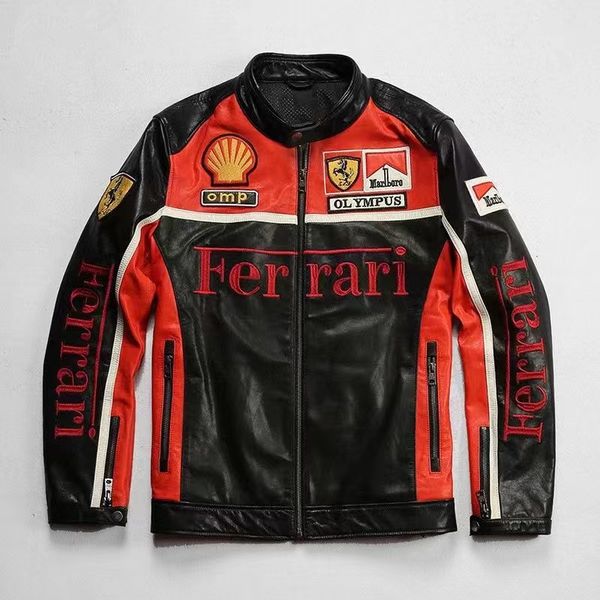 men s jackets autumn winter real leather jacket for men slim multi label locomotive driver sheepskin large size coat 230829, Black;brown
men s jackets autumn winter real leather jacket for men slim multi label locomotive driver sheepskin large size coat 230829, Black;brown
