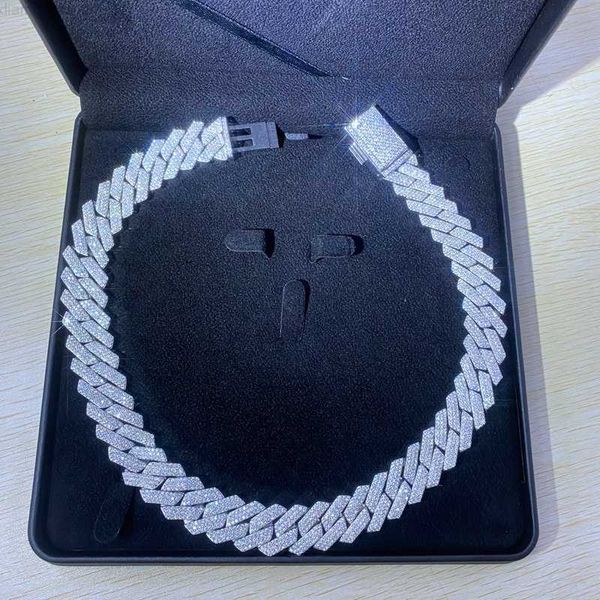 selling 18mm 18inch round moissanite diamond chain luxury 3 row vvs moissanite 18k gold plated cuban link chain necklace, Silver
selling 18mm 18inch round moissanite diamond chain luxury 3 row vvs moissanite 18k gold plated cuban link chain necklace, Silver