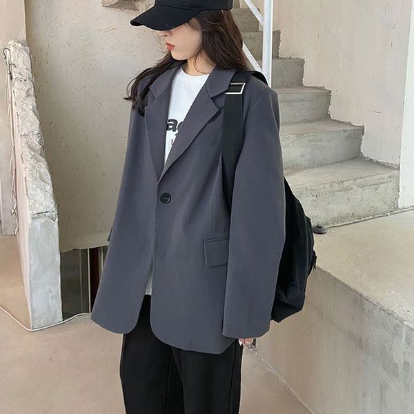 women's suits blazers lcuyever korean style gray blazer for women spring autumn long sleeve loose suit coat woman single breasted chic, White;black
women's suits blazers lcuyever korean style gray blazer for women spring autumn long sleeve loose suit coat woman single breasted chic, White;black