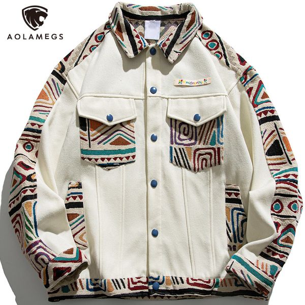 mens jackets aolamegs folkcustom retro patchwork jacket men baggy turndown collar coat loose casual harajuku outwear male streetwear 230829, Black;brown
mens jackets aolamegs folkcustom retro patchwork jacket men baggy turndown collar coat loose casual harajuku outwear male streetwear 230829, Black;brown