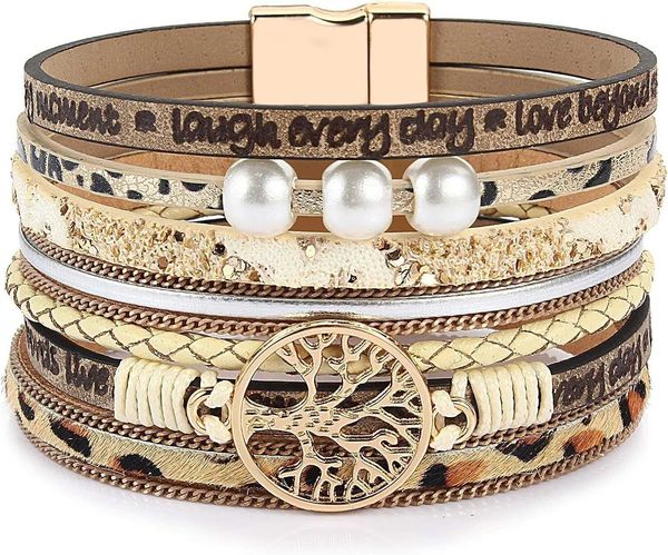 fancy shiny tree of life leather wrap bracelet inspirational cuff bangles boho pearl bracelets with clasp unique christmas gifts for women t, Black
fancy shiny tree of life leather wrap bracelet inspirational cuff bangles boho pearl bracelets with clasp unique christmas gifts for women t, Black