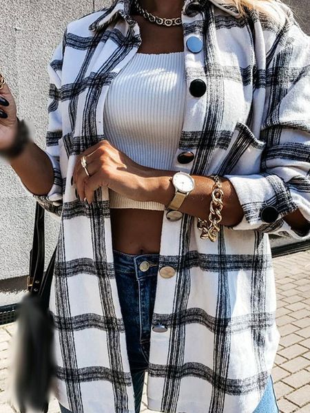 women's blouses shirts plaid oversize women's shirt jackets check long sleeve turn-down collar office ladies shirts spring loose f, White
women's blouses shirts plaid oversize women's shirt jackets check long sleeve turn-down collar office ladies shirts spring loose f, White
