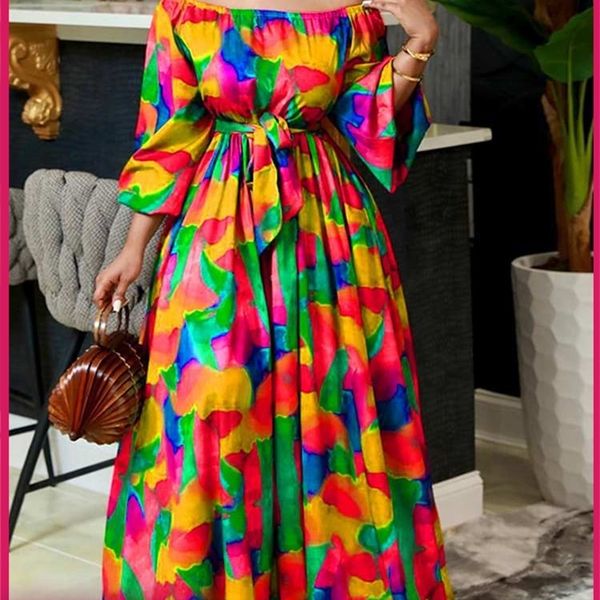 basic casual dresses vonda party dress oversize women summer off shoulder maxi evening dresses bohemian elegant long sundress print vestido, Black;gray
basic casual dresses vonda party dress oversize women summer off shoulder maxi evening dresses bohemian elegant long sundress print vestido, Black;gray