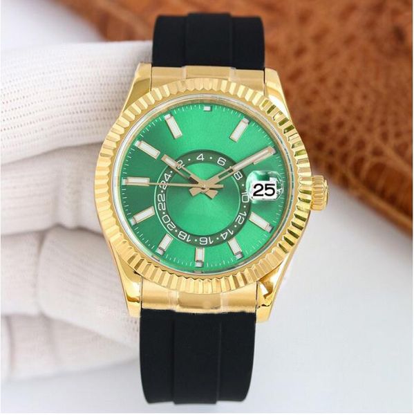 skydweller automatic watches mens outdoor watch black index hour markers 42mm syster bracelet with rotatable ring command screw-down crown m, Slivery;brown
skydweller automatic watches mens outdoor watch black index hour markers 42mm syster bracelet with rotatable ring command screw-down crown m, Slivery;brown