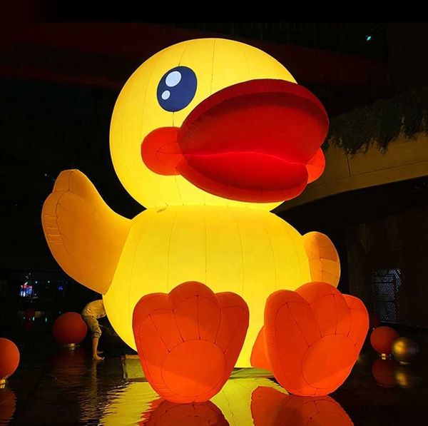 Image of wholesale cute 20 feet height giant inflatable rubber duck model / 4m tall inflatables yellow ducks for decoration toys