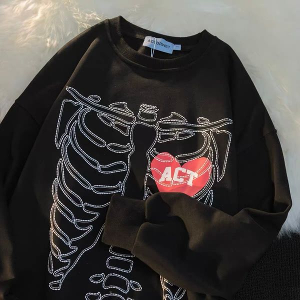 men's hoodies sweatshirts y2k american hoodies fashion brand niche retro printing round neck sweater men and women trend all-match loos, Black
men's hoodies sweatshirts y2k american hoodies fashion brand niche retro printing round neck sweater men and women trend all-match loos, Black