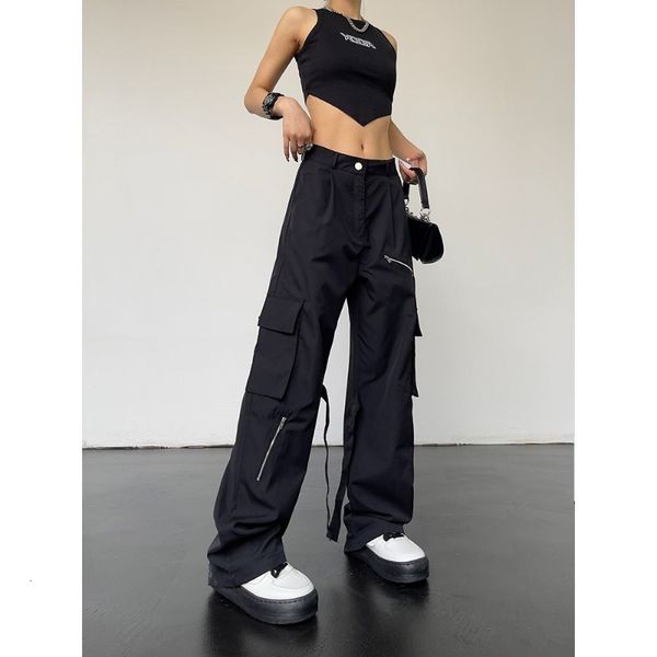 women's pants s vintage y2k american high dtreet hiphop zipper multipocket overalls loose straight casual wideleg for men and women 230, Black;white
women's pants s vintage y2k american high dtreet hiphop zipper multipocket overalls loose straight casual wideleg for men and women 230, Black;white