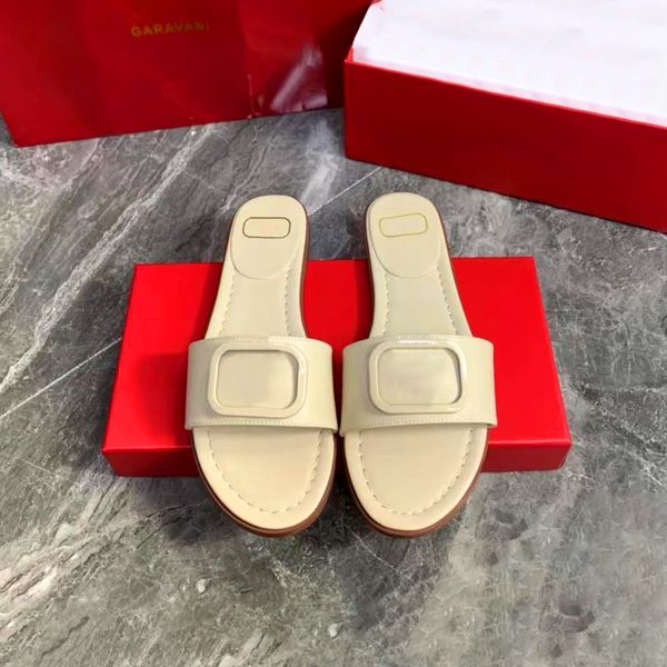 women slippers designer vlogo signature slides grainy cowhide accessory dazzle summer beach man ladies flat sandals with shoes box, Black
women slippers designer vlogo signature slides grainy cowhide accessory dazzle summer beach man ladies flat sandals with shoes box, Black