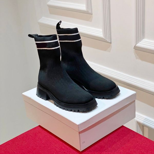 patterned block heel ankle boots block chunky heels leather sole round toe sock booties women's luxury designers fashion knit shoes fac, Black
patterned block heel ankle boots block chunky heels leather sole round toe sock booties women's luxury designers fashion knit shoes fac, Black