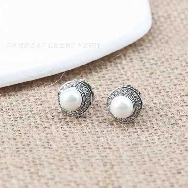 

Designer DY Earrings Luxury Top 925 Sterling Silver Pearl Earstuds with Zircon Earrings Accessories Jewelry high-end fashion romantic Valentine's Day gift 5A
