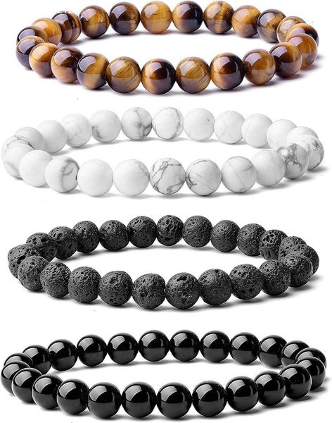 wrcxstone natural 8mm gorgeous semi-precious gemstones healing crystal stretch beaded bracelet unisex, Silver
wrcxstone natural 8mm gorgeous semi-precious gemstones healing crystal stretch beaded bracelet unisex, Silver