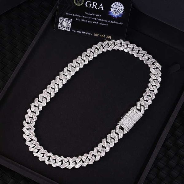 hip hop cuban chain d color vvs moissanite diamond 925 sterling silver 14mm necklace baguette cuban chain for men
hip hop cuban chain d color vvs moissanite diamond 925 sterling silver 14mm necklace baguette cuban chain for men