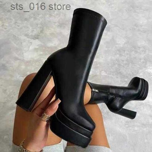 boots 2023 autumn/winter new double waterproof platform leather thick heel ankle boots women's large size high-heeled women's boot, Black
boots 2023 autumn/winter new double waterproof platform leather thick heel ankle boots women's large size high-heeled women's boot, Black