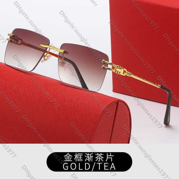 Fashion Designer Cool sunglasses New Kajia Metal Craft Fried Dough Twists Leg Sunglasses for Men Trend Frameless SunglassZS8G
Fashion Designer Cool sunglasses New Kajia Metal Craft Fried Dough Twists Leg Sunglasses for Men Trend Frameless SunglassZS8G