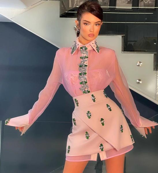 organza stain pink short prom birthday dresses collar neck crystal beaded illusion long sleeve evening cocktail graduation gown, Black;red
organza stain pink short prom birthday dresses collar neck crystal beaded illusion long sleeve evening cocktail graduation gown, Black;red