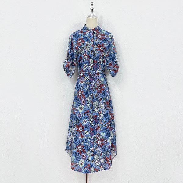 australian designer dress blue linen short sleeve floral printed midi dress, Black;gray
australian designer dress blue linen short sleeve floral printed midi dress, Black;gray