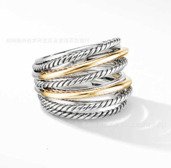 

Designer DY Ring Luxury Top 925 Sterling Silver Multi layered Color Separation Ring Worry Free Accessories Jewelry high-end fashion romantic Valentine's Day gift AA