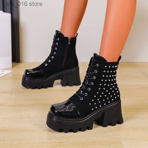 boots brand new female platform ankle boots fashion lace-up chunky high heels women's boots party goth street shoes woman t230829, Black
boots brand new female platform ankle boots fashion lace-up chunky high heels women's boots party goth street shoes woman t230829, Black