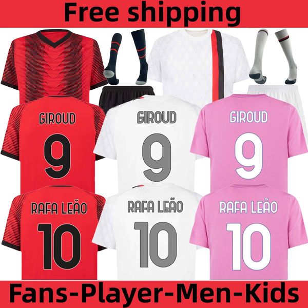 23/24 rafa leao fans player version mens kids football kits sets pulisic maglia home away 3rd soccer jersey giroud football jersey theo foot, Black;yellow
23/24 rafa leao fans player version mens kids football kits sets pulisic maglia home away 3rd soccer jersey giroud football jersey theo foot, Black;yellow