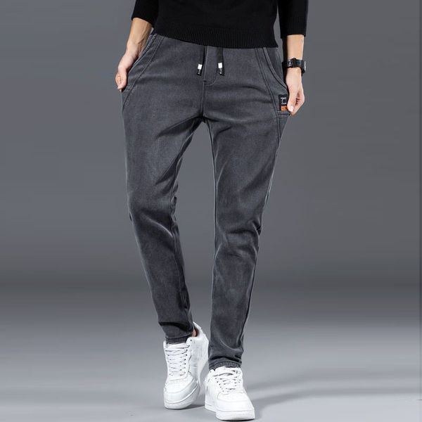 mens jeans autumn winter casual loose men thicken plush warm trousers straight solid color elastic midwaist male pants 230829, Blue
mens jeans autumn winter casual loose men thicken plush warm trousers straight solid color elastic midwaist male pants 230829, Blue