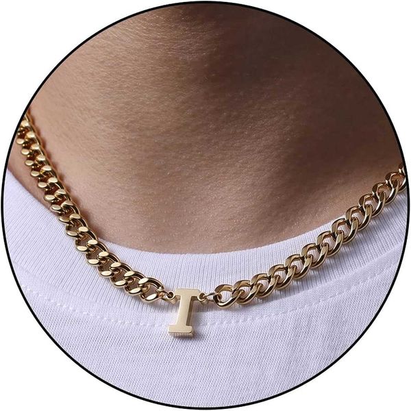 duodiner initial a-z cuban link chain necklace for boys men women letter pendant stainless steel 6.5mm 18+2 inches jewelry gift, Silver
duodiner initial a-z cuban link chain necklace for boys men women letter pendant stainless steel 6.5mm 18+2 inches jewelry gift, Silver
