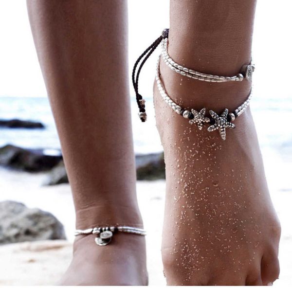 vintage bracelet foot jewelry handmade beads chain anklets for women ankle leg charm rune starfish fashion beach, Red;blue
vintage bracelet foot jewelry handmade beads chain anklets for women ankle leg charm rune starfish fashion beach, Red;blue