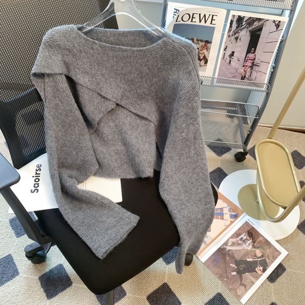 women's sweaters make summer home early autumn leisure led a word shoulder brief paragraph soft languid is lazy wind leakage waxy sweat, White;black
women's sweaters make summer home early autumn leisure led a word shoulder brief paragraph soft languid is lazy wind leakage waxy sweat, White;black