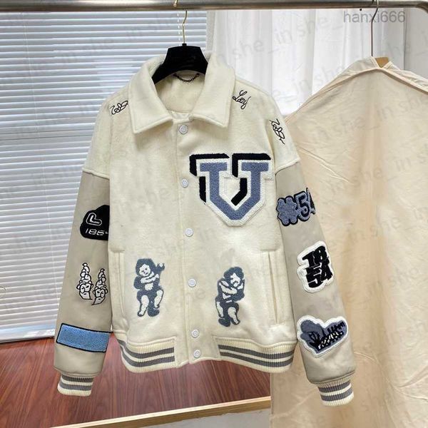 designer jackets woman fashion varsity jacket casual loose leather coat luxury classic letter coats man womens 23fw s-xl, Black;brown
designer jackets woman fashion varsity jacket casual loose leather coat luxury classic letter coats man womens 23fw s-xl, Black;brown