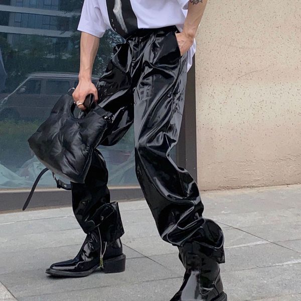 women's pants s men women liquid pu leather straight luxury plush faux wide leg pants trousers wholesale 230828, Black;white
women's pants s men women liquid pu leather straight luxury plush faux wide leg pants trousers wholesale 230828, Black;white