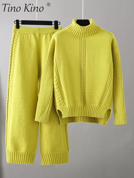 women's two piece pants thick knit sweater women suit turtleneck twist winter fashion pullover female sets wide leg trousers two piece, White
women's two piece pants thick knit sweater women suit turtleneck twist winter fashion pullover female sets wide leg trousers two piece, White