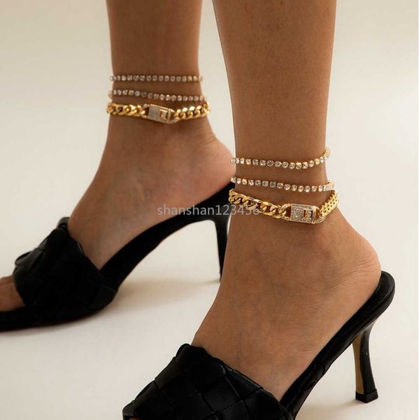 summer crystal iced out cuban chain anklet bracelet silver gold multilayer foot tennis for women fashion jewelry will and sandy, Red;blue
summer crystal iced out cuban chain anklet bracelet silver gold multilayer foot tennis for women fashion jewelry will and sandy, Red;blue
