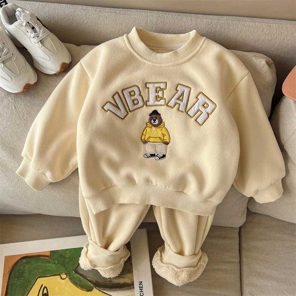 winter kids clothing set thicked suits boys girl casual sweatshirts bear printed warm suit childrens tracksuits 2-7years, White
winter kids clothing set thicked suits boys girl casual sweatshirts bear printed warm suit childrens tracksuits 2-7years, White
