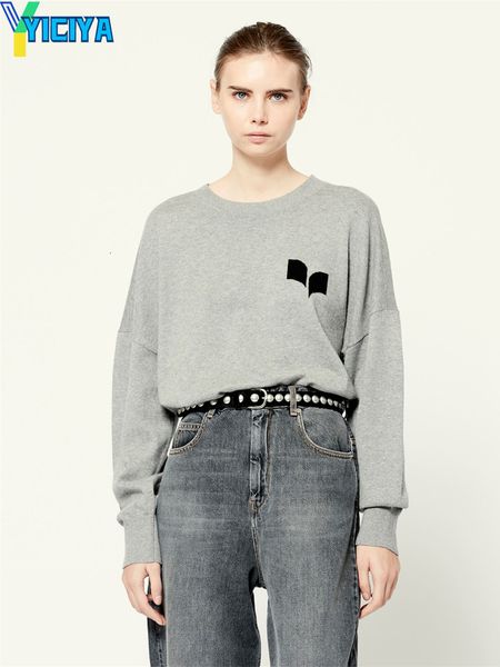 women's sweaters yiciya ladies woman cashmer sweater knitting long sleeves crew neck wool blend blous winter french sweater met 230828, White;black
women's sweaters yiciya ladies woman cashmer sweater knitting long sleeves crew neck wool blend blous winter french sweater met 230828, White;black