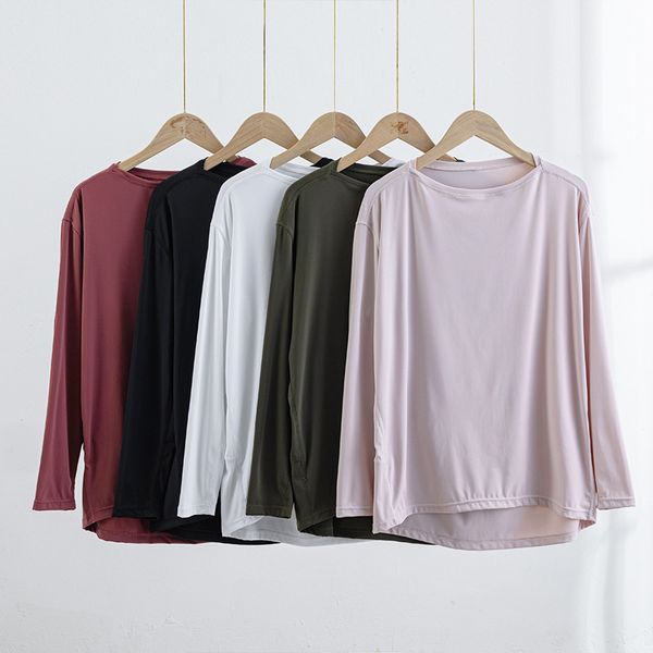 LL Yoga T-shirt Autumn Winter Yoga Long Sleeved Women's Thin Quick Dried Loose Versatile Simple Tank Slim Large Sports Set Top, White
LL Yoga T-shirt Autumn Winter Yoga Long Sleeved Women's Thin Quick Dried Loose Versatile Simple Tank Slim Large Sports Set Top, White