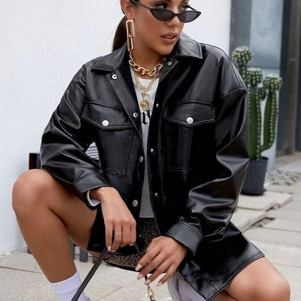 womens leather faux phantasy pu black coat woman fashion autumn winter brown jacket single breasted outwear with pocket girls blue clothing
womens leather faux phantasy pu black coat woman fashion autumn winter brown jacket single breasted outwear with pocket girls blue clothing