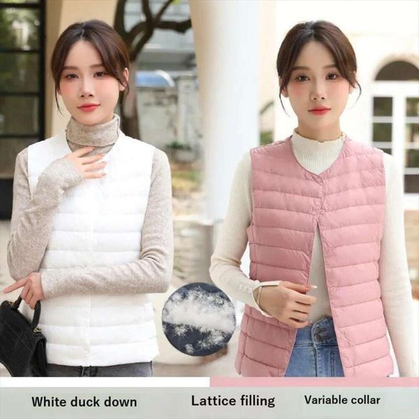 title autumn and winter light down vest for women white duck with inner jacket, Black
title autumn and winter light down vest for women white duck with inner jacket, Black