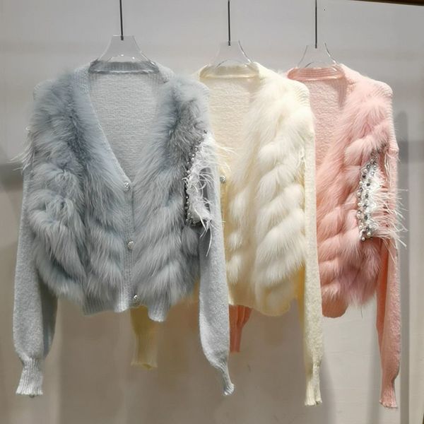 womens fur faux women autumn knitted cardigan with real stripe fashion long sleeve vneck sweater outwear genuine 230828, Black
womens fur faux women autumn knitted cardigan with real stripe fashion long sleeve vneck sweater outwear genuine 230828, Black