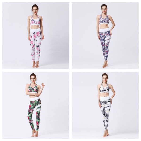 popular printed yoga pants for women set, sports back bra, european and american quick dried fitness yoga clothes for women, White;red
popular printed yoga pants for women set, sports back bra, european and american quick dried fitness yoga clothes for women, White;red