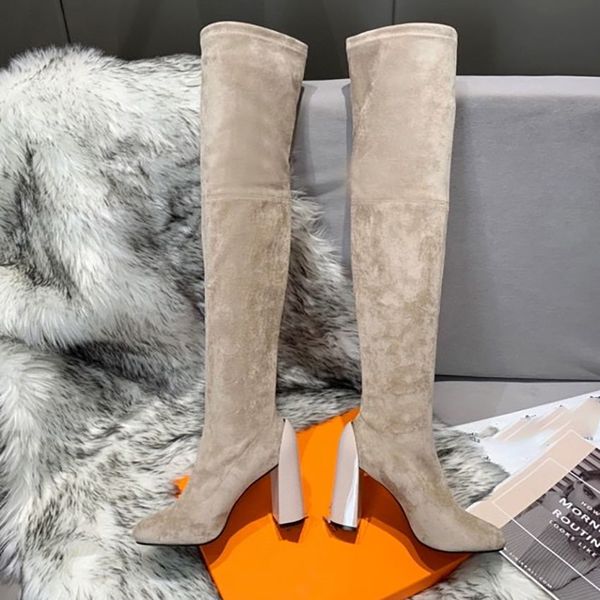 designer boots high heels over knee leather suede women pointed leather bottom fashionable boots 35-41005
designer boots high heels over knee leather suede women pointed leather bottom fashionable boots 35-41005