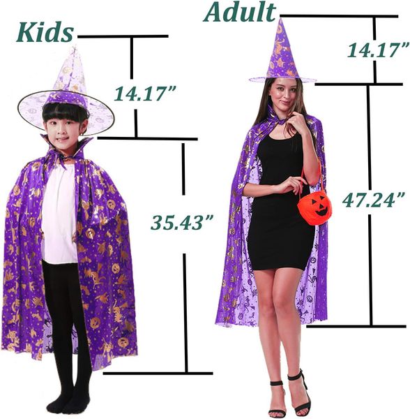 halloween witch costumes hat wizard cloak cape for boys girls womens pumpkin role play costume, Blue;gray
halloween witch costumes hat wizard cloak cape for boys girls womens pumpkin role play costume, Blue;gray