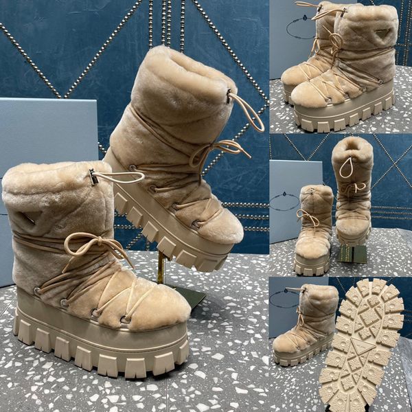 shearling apres ski boots ecru with a soft touch are characterized by their sporty yet refined allure enameled metal triangle logo decorates, Black
shearling apres ski boots ecru with a soft touch are characterized by their sporty yet refined allure enameled metal triangle logo decorates, Black