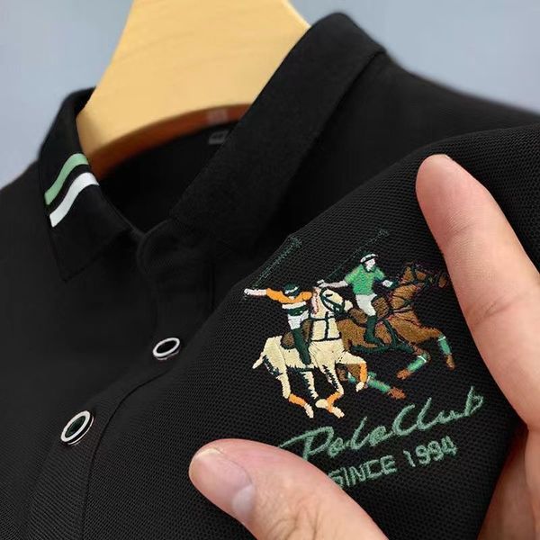 men's polos summer embroidered polo shirt men short sleeve breathable business casual poloshirt y230828, White;black
men's polos summer embroidered polo shirt men short sleeve breathable business casual poloshirt y230828, White;black
