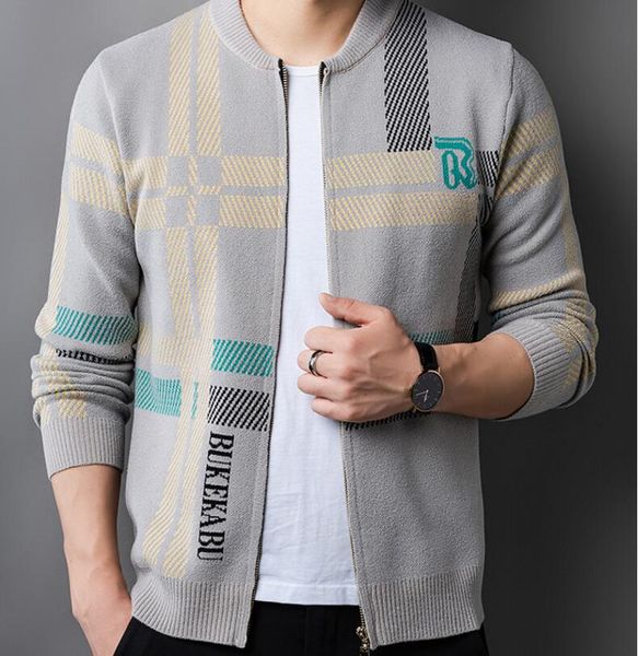 men's sweater designer new casual cardigan zipper knitted jacket jumpe winter fashion pullover striped knit outwear coat, White;black
men's sweater designer new casual cardigan zipper knitted jacket jumpe winter fashion pullover striped knit outwear coat, White;black