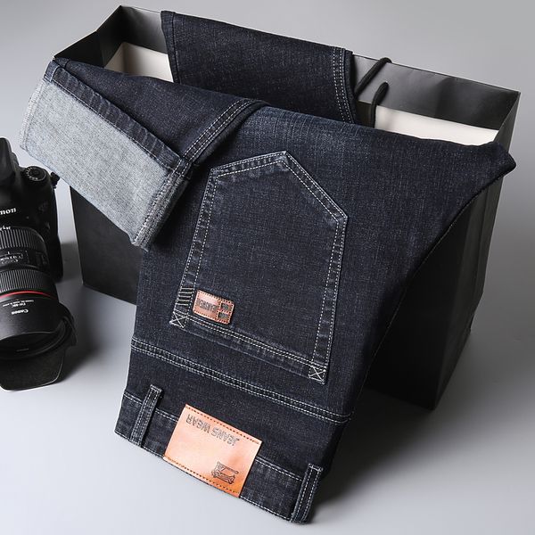 mens jeans cotton denim pants brand classic clothes overalls straight trousers for men black 230828, Blue
mens jeans cotton denim pants brand classic clothes overalls straight trousers for men black 230828, Blue